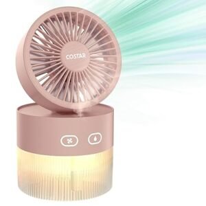 costar portable table fan personal mini fan evaporative air cooler